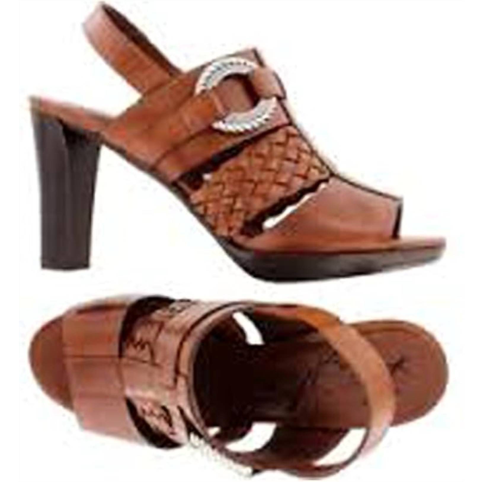 New Brighton Venti Carmel Leather Open Toe Shoe In Carmel